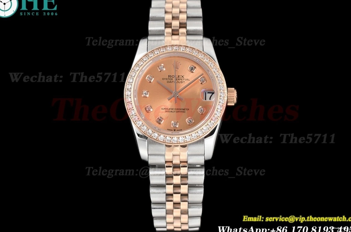 Datejust Rose Gold RG 28mm Dia Dia MY8215 GDF SS 1223
